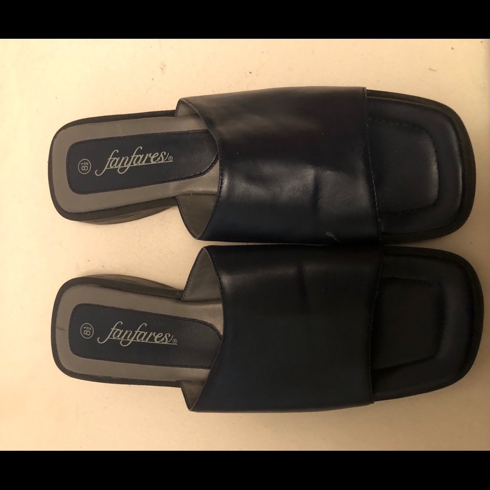 Fan Fair Navy Blue Sandals